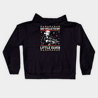 Say Hello To My Little Elves Scarface Christmas Kids Hoodie